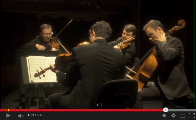 Illustration. Jerusalem Quartet. Shostakovich, Quartet No. 2 - 3. Waltz. 2014-04-23